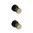 thumbnail image 1 of Injueey Ganchos para toallas de cobre y latón para baño - Potente colgador moderno autoadhesivo Aplicaciones amplias Gran capacidad de carga Gancho para ropa negro 2piezas, 1 of 6