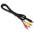 thumbnail image 2 of 1.5M 4.9ft 3 RCA Male to 4 Pin S-Video Male TV PC Conversion Cable, 2 of 9