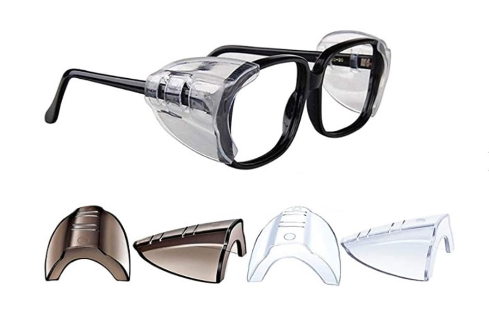 2PCS Universal Flexible Side Shield Safety Glasses Goggles Eye-tection Fine 