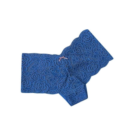 

TAIAOJING Women s Cotton Thong Lace Boxer Seamless Solid Color Comfortable Low Waist Underwear Panties Brief