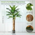 thumbnail image 2 of Artificial Banana Tree, 7FT Faux Banana Tree with Grey Planter, Artificial Plants with 24 Faux Banana Leaves Plant for Home Office Decor, 2 of 7