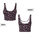 thumbnail image 5 of Fotbe Breast Cancer Awareness (2) Pattern Womens' Sports Bra Longline Wirefree Padded with Medium Support Sports Moisture-Wicking Workou Vest,Tank Top-Medium, 5 of 9