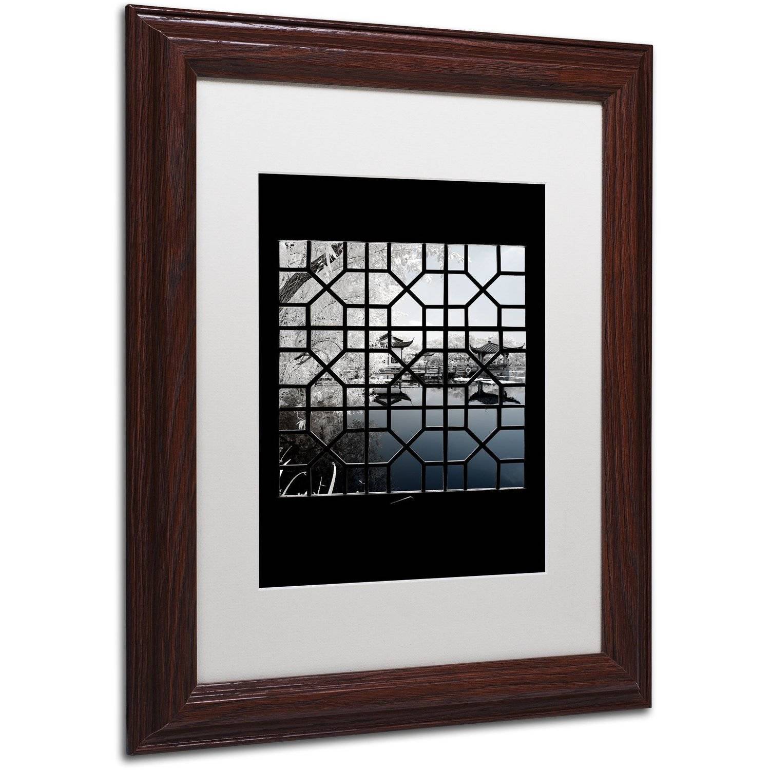 Trademark Fine Art "Navy Blue" Canvas Art by Philippe Hugonnard, White Matte, Wood Frame