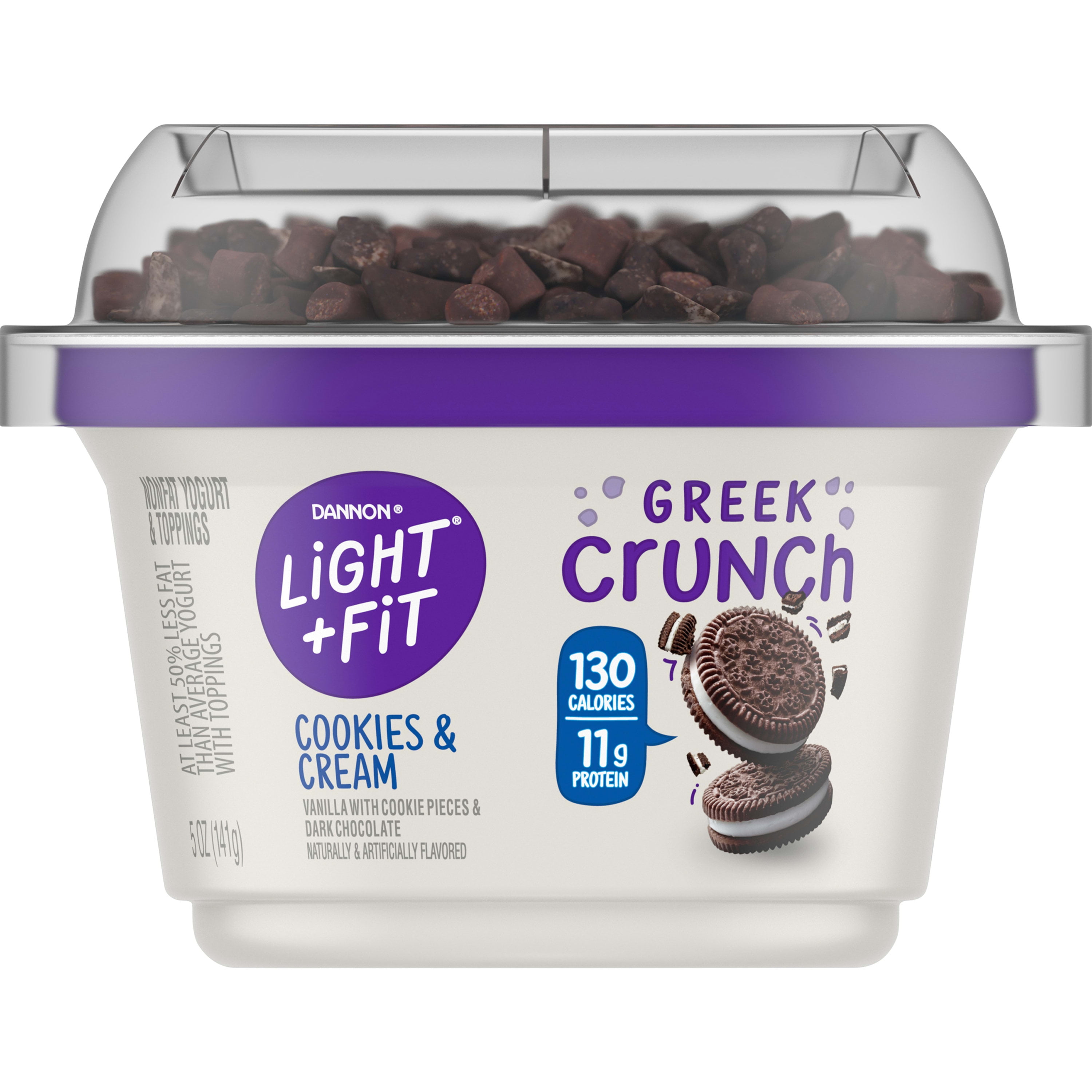 Light + Fit Nonfat Cookies & Cream Crunch Greek Yogurt, 5 Oz. Walmart