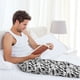 thumbnail image 5 of Balery Black White Halloween Pantalones de pijama para hombre, pijama ultraligero, pantalón de descanso-Large, 5 of 6
