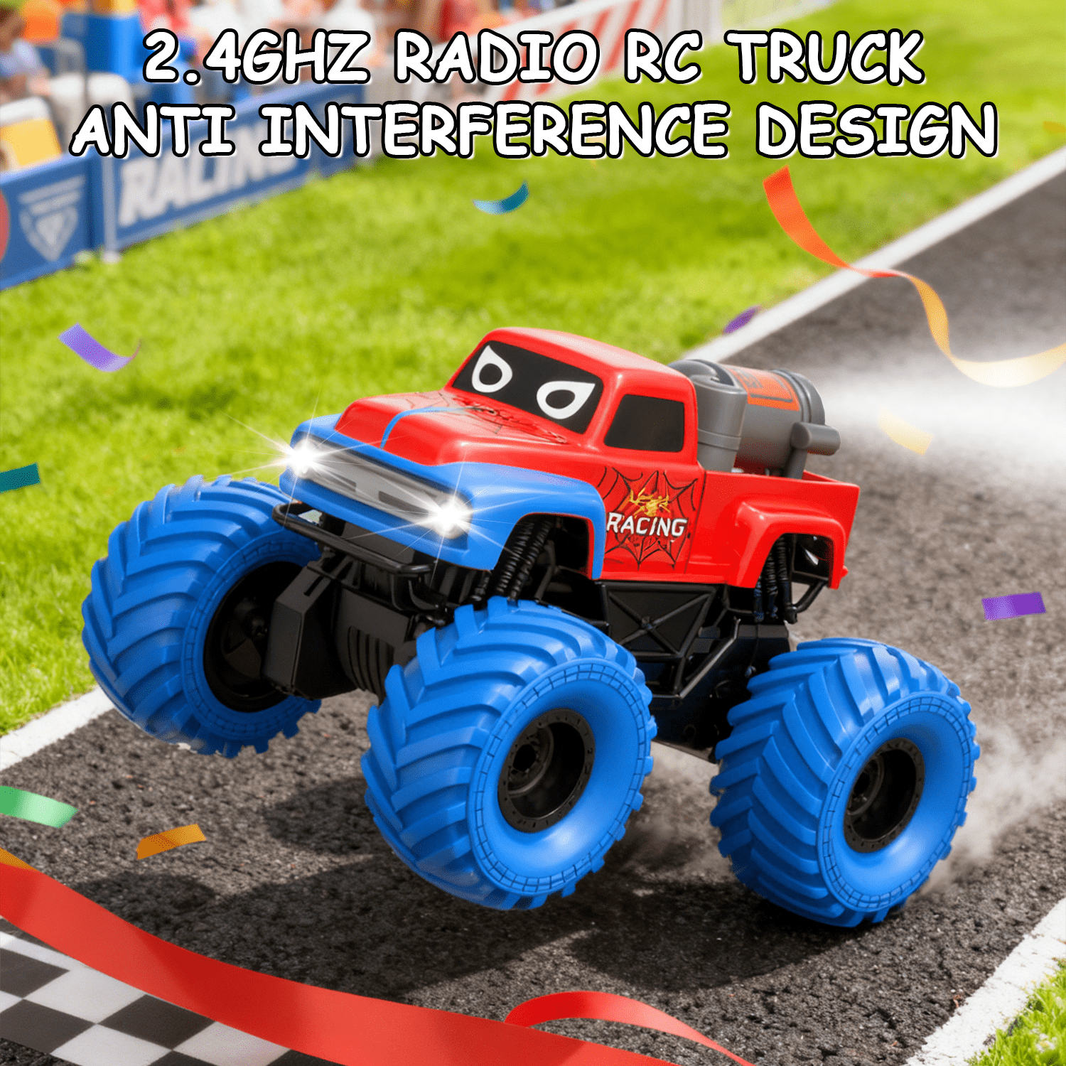 ZOGYMOZ 1:16 Waterproof Rc Car, Amphibious  Remote Control Car, 4WD All Terrain Off-Road Monster Truck Toy for Kids Gifts Presents
