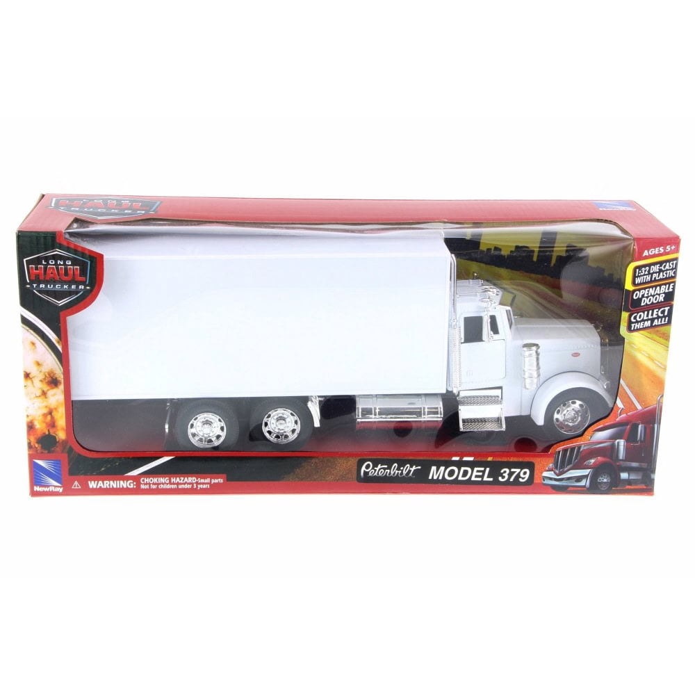 Peterbilt Box Truck, White New Ray 10243 1/43 Scale Diecast Model