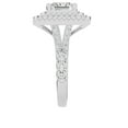 thumbnail image 7 of Unique Moments 3 Ct Lab Grown Split Shank Princess Halo Diamond Engagement Ring 14K White Gold, 7 of 7