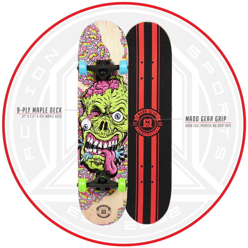 31 x 7.75/" Nouveau MADD Gear Pro MGP Champion série complète Stunt Skateboard