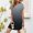 Navy, variant on Crunowin V-neck Dress for Women Causal Gradient Color Short Sleeve Summer T-shirt Dress Blue Size L