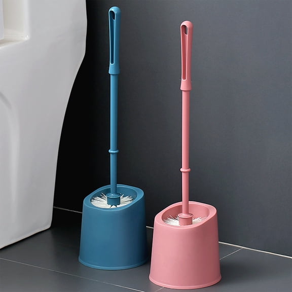 Toilet Brush for Bathroom Cleaning with Long Handle Wall Mounted Soft Bristles and Base for Easy Scrubbing and Hygienic Home Maintenance Topliu