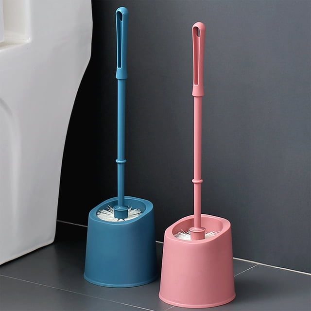 Xihbxyly Artículos de Clarence Cepillo de Inodoro de Esquina Muerta, Cepillo de Limpieza para Baño, Cepillo de Inodoro de Mango Largo, Juego de Cepillos de Cerdas Suaves de Plástico para Montaje En P