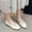 #0001-Beige, variant on Women's Casual Ethnic Style Half Slippers Flat Comfortable Outdoor Leisure Versatile Design Embellished Toe Gift