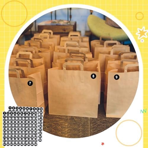 Clabby 700 Pcs Consecutive Number Stickers 1-100 Round Colored Labels 1 Inch Self Adhesive Vinyl Number Decals for Office, Inventory, Storage, Bins (White)