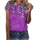 thumbnail image 1 of Blusa suelta con cuello redondo y manga corta para mujer a la moda para adultos Pompotops hfajkhk129397, 1 of 6