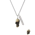 thumbnail image 2 of Delight Jewelry Resin Skull Silvertone Sisters Best Friends Forever Bar Charm Necklace, 23", 2 of 4