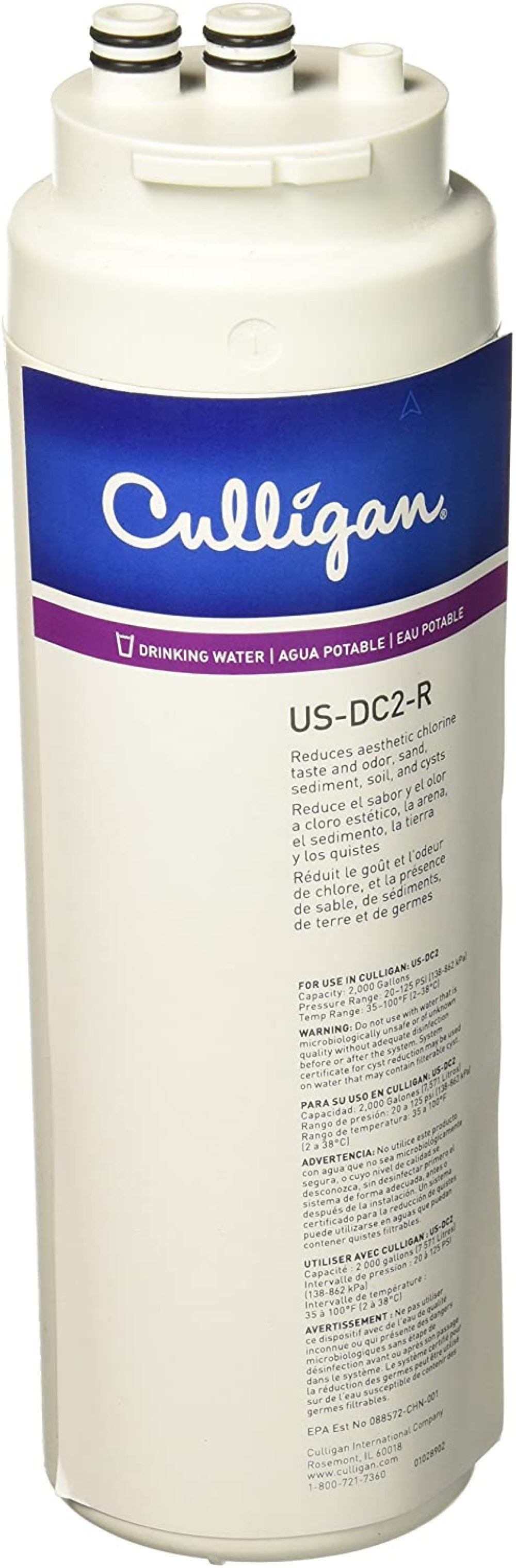 CULLIGAN US-DC-2 Water Filter Housing w/ cyst removal 