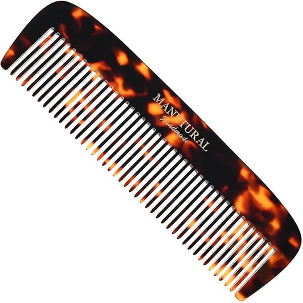 wonim44 14RX Hair Comb - 5.5" Grooming Hair Combs for Women, Hair Styling Comb for Men, Beard Comb, Mustache Comb, Fine Tooth Comb, Handmade Acetate comb, Tortoiseshell(1 PACK, Yellow Tokyo)