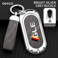 thumbnail image 2 of Zinc alloy+leather Car Remote Key Case Cover For Mercedes Benz GLE C 2 buttons C S Class W206 W223 C300 GLC ML GLK Key Shell, 2 of 12