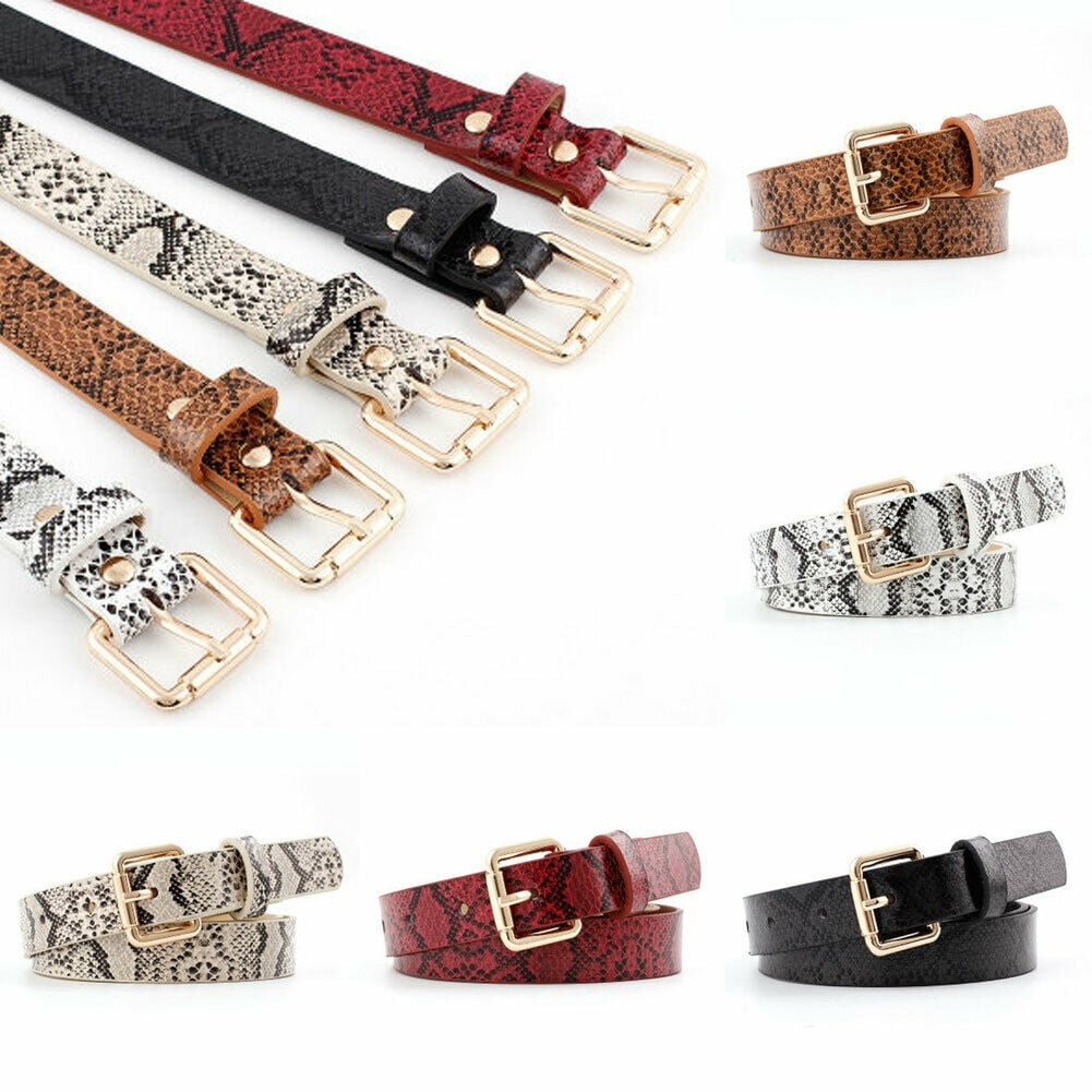 snake print waist belt