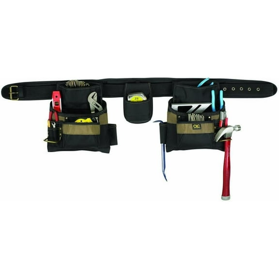 CLC Work Gear 1604 17 Pocket Tool Belt Work Apron 4 Piece Set