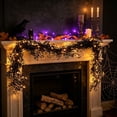 thumbnail image 6 of Halloween Garland, 5.9FT LED Battery Operated Artificial Vine for Door, Window and Fireplace, Gothic Halloween Home Decor, Design B, Black, 6 of 8