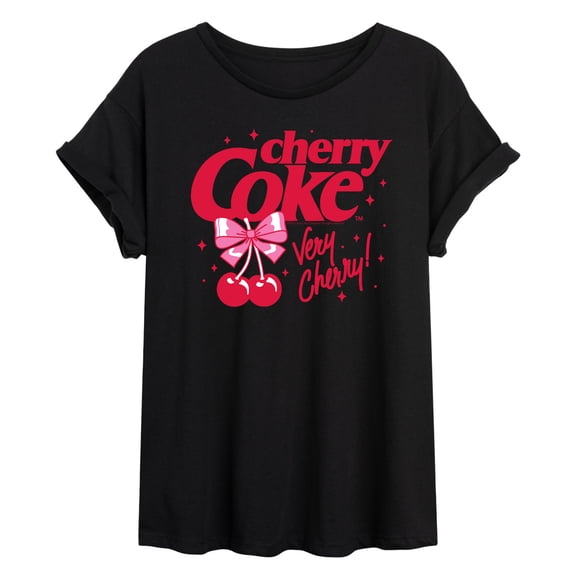 Coca-Cola - Very Cherry Coke - Juniors Oversized Graphic T-Shirt