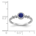 thumbnail image 2 of Primal Gold 14 Karat White Gold Diamond and Cabochon Lab Created Sapphire Halo Ring, 2 of 3