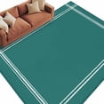 thumbnail image 2 of Dark Blue Area Rug 6x9 FT, Non Slip Living Room Throw Carpet, Rustic Dark Green Solid Color Modern Art Washable Soft Large Floor Carpet Non-Shedding Rug for Bedroom Dining Room Play Room, 2 of 9