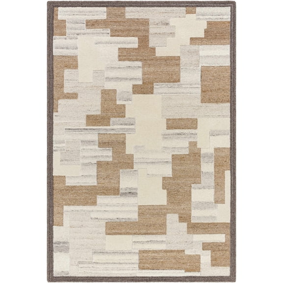 BoutiqueRugs Berker Contemporary Area Rug - Beige, Taupe, Cream - 2' x 3'