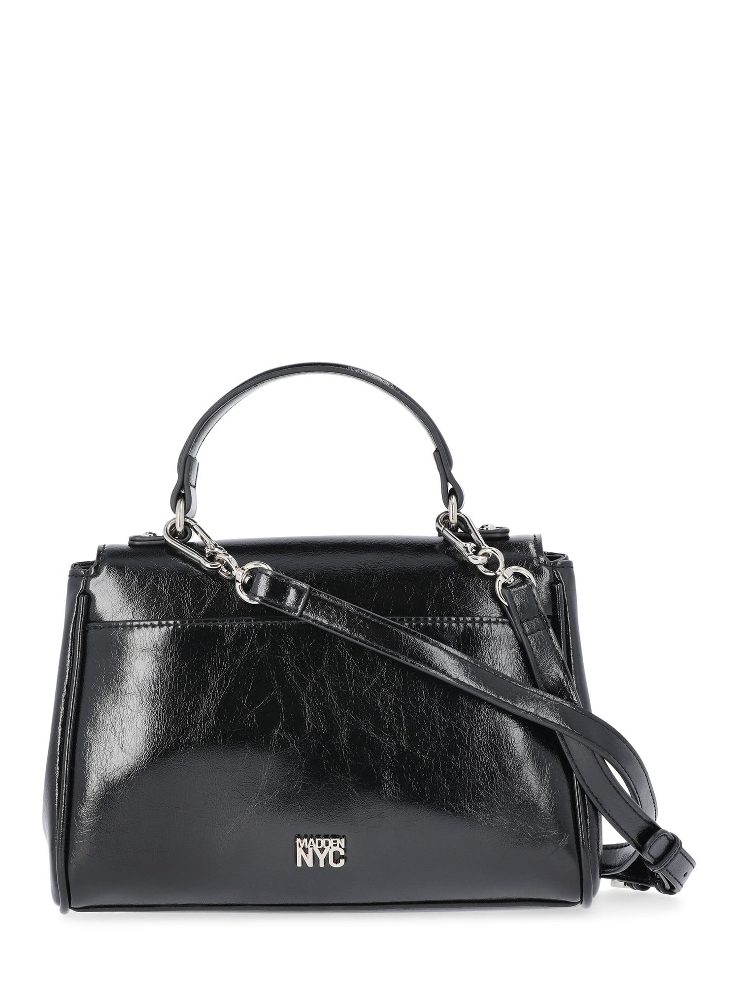 Madden NYC Women's Flap Top Handle Bag, Black