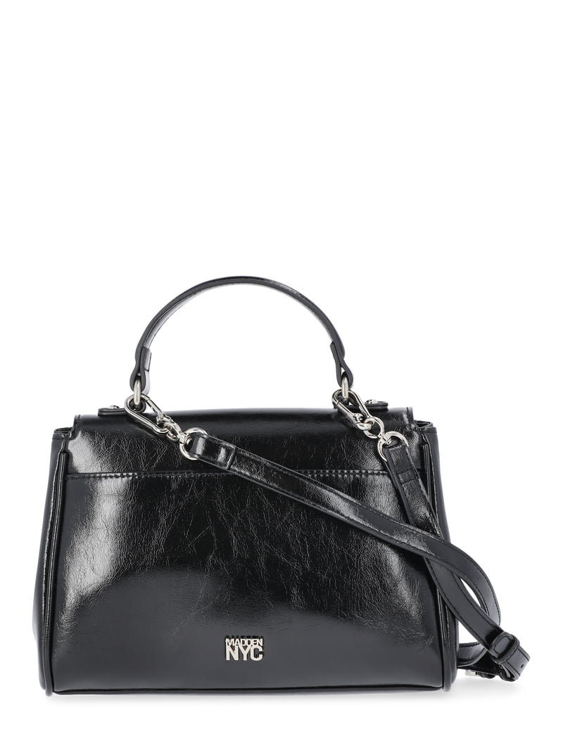Madden NYC Women's Flap Top Handle Bag, Black - Walmart.com