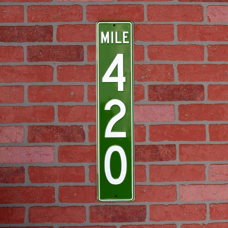 Funny Weed Mile 420 Marker Street HIGHway Sign Marijuana Man Cave Bar Wall Decor Funny Weed Mile 420 Marker Street HIGHway Sign Marijuana Man Cave Bar Wall Decor
