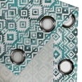 thumbnail image 4 of Ambesonne Ethnic Grommet Curtain, Traditional Chevron Pattern, 50"x60", Dark Seafoam Teal White, 4 of 5