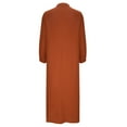 thumbnail image 4 of Robe d'Été pour Femmes 2024 Mode Grande Taille Décontractée Coton Lin Manches Courtes Col Rond Robe 50 % de Réduction!, 4 of 5