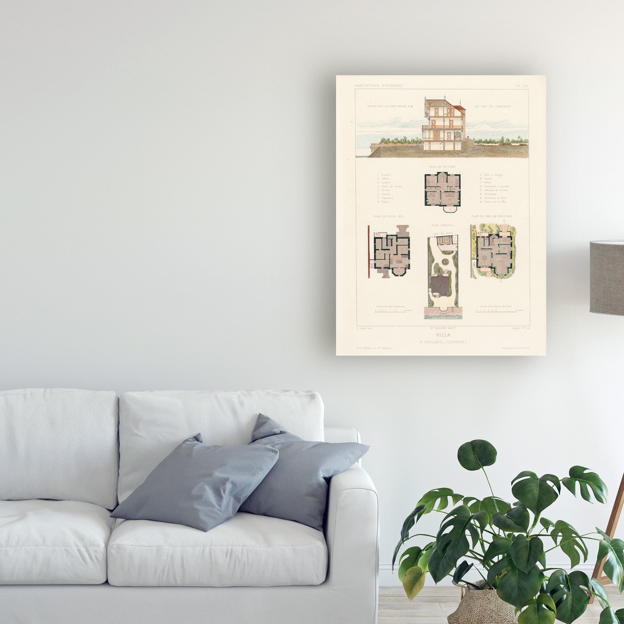 Trademark Fine Art Architecture Canvas Art ' Habitations Modernes V ' by A. Morel