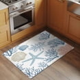 thumbnail image 3 of Coral Coastal Area Rugs 2x3 for Living Room, Summer Beach Starfish Nautical Shell Non Slip Washable Rug Runner, Low Pile Indoor Floor Carpet Mat Bathroom Rugs for Bedroom, Kids Room, 3 of 9