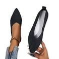 thumbnail image 2 of Women's Knit Pointed Toe Ballet Flats, Breathable Comfortable Slip-On Casual Dress Shoes, 2 of 5