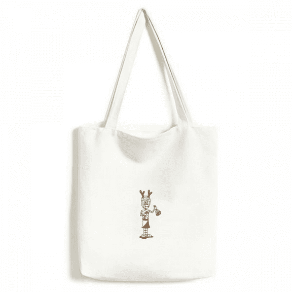 antlers horus bell crutch tote canvas bag shopping satchel casual handbag