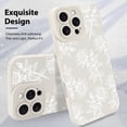 thumbnail image 3 of Funda de teléfono MZELQ para iPhone 16 Pro de silicona con estampado floral blanco, 3 of 6