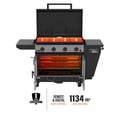 thumbnail image 3 of Blackstone Bronco Outdoor Combo Griddle, 36 Inch 4-Burner Flat Top Grill with Vertical Pellet Smoker, 3 of 13