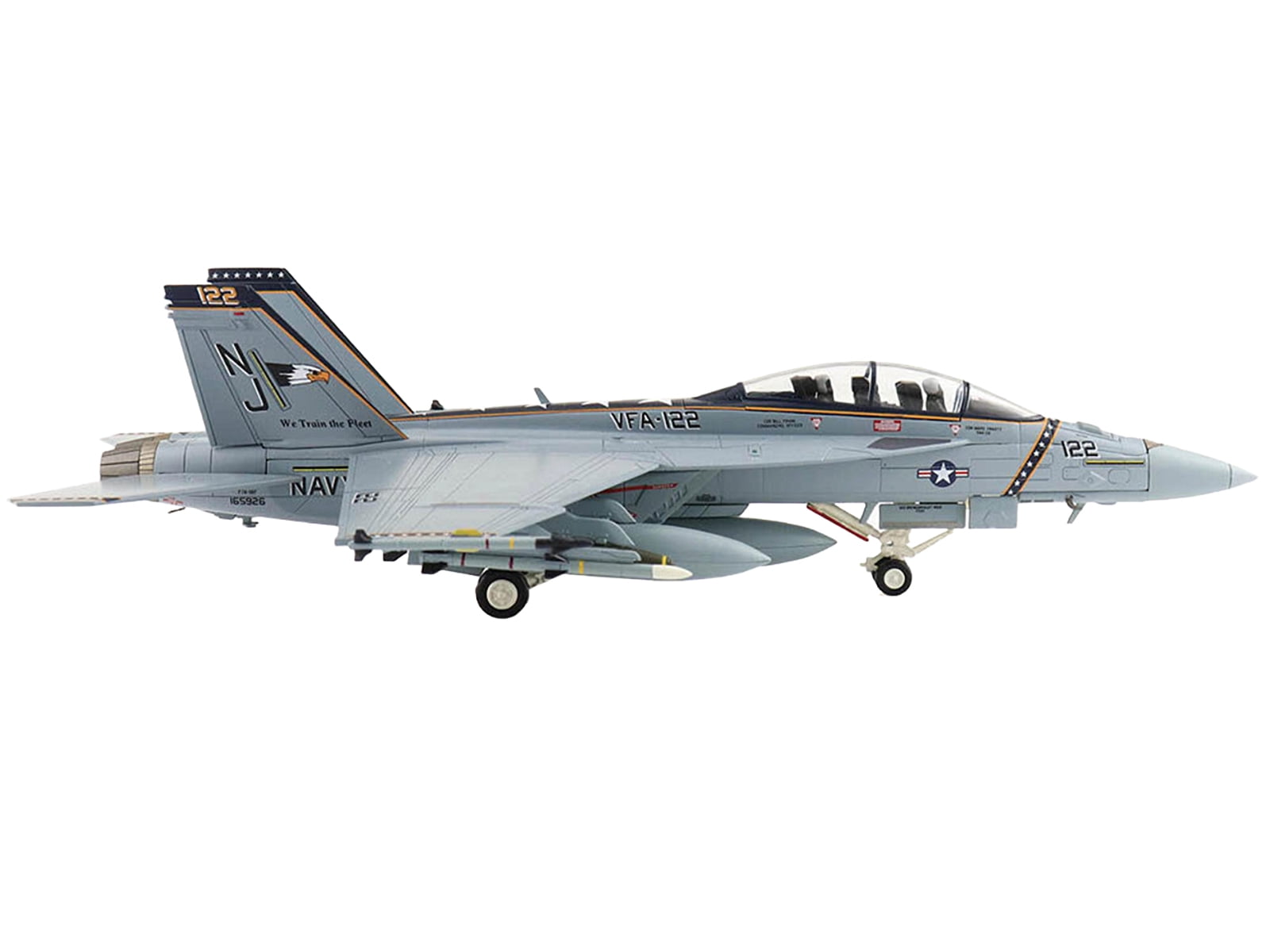 Boeing F/A-18F Super Hornet Fighter Aircraft "VFA-122, Flying Eagles" (2022) US Navy 1/72 Diecast Model by Hobby Master