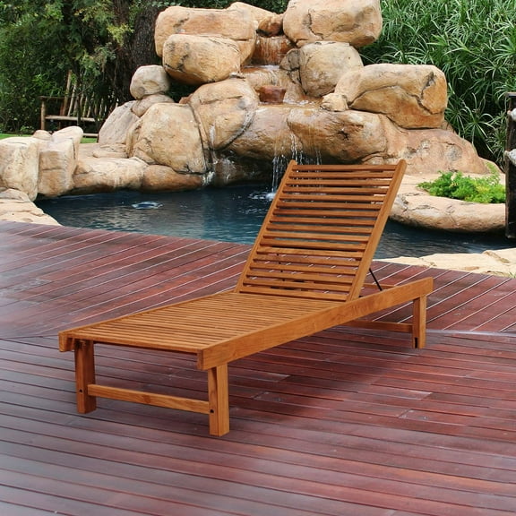 Amazonia Breeze-Blown Solid Wood 100% FSC Patio Lounger
