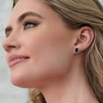 thumbnail image 3 of Gem Stone King 5.48 Ct Oval Black Sapphire 18K Rose Gold Plated Silver Earrings, 3 of 5