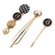 thumbnail image 1 of Accesorios para el cabello para niñas, mujeres, broches para el cabello, de metal dorado, pasadores, 1 of 3