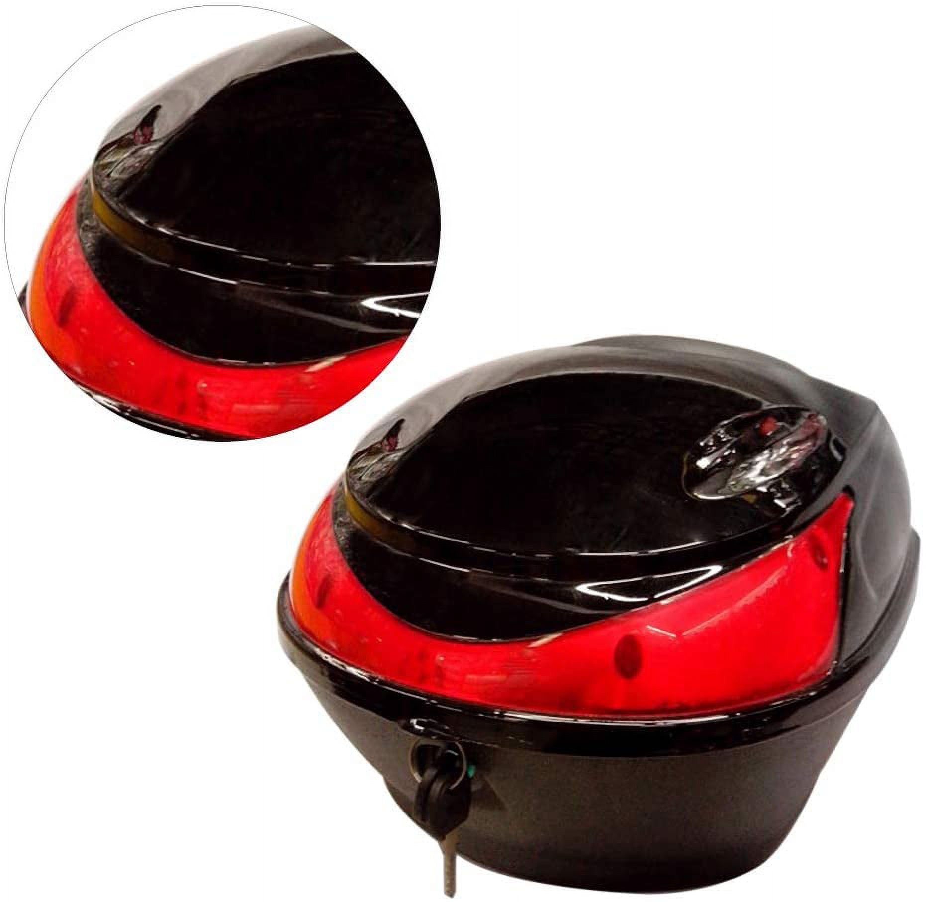Luggage Box, Motorcycle Rear Top Box Tail Trunk Luggage Storage Carrier Case for Motorcycle Scooter with Mounting Hardware Black