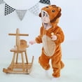 thumbnail image 7 of QEFJNO Newborn Infant Animals Lion Romper Baby Winter Flannel Playsuit Toddler Hoodie Romper Jumpsuit with Zipper, 7 of 7