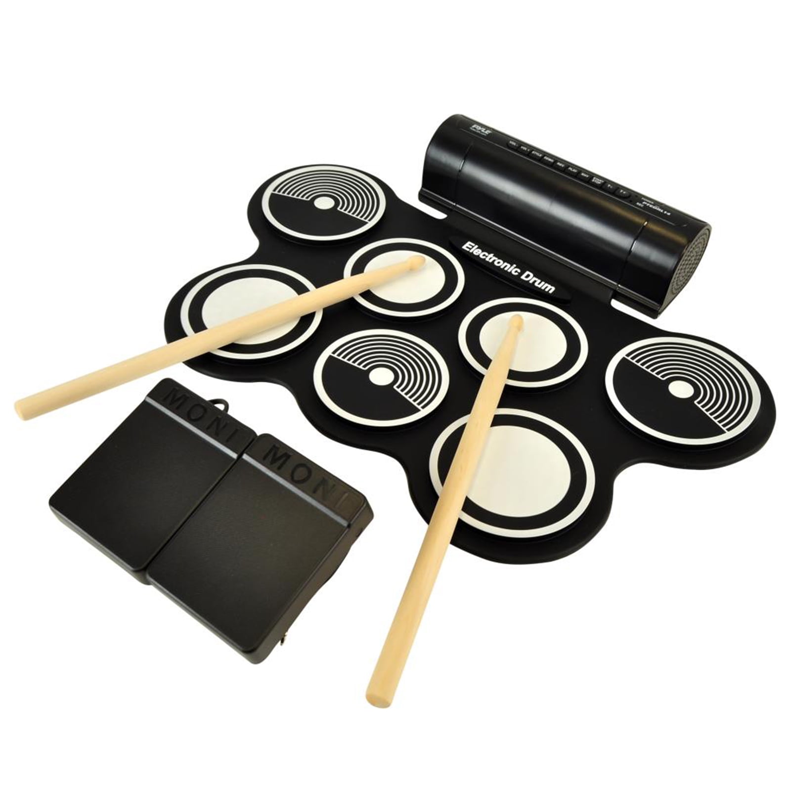 Electronic Drum Kit Compact Drumming Machine, MIDI Computer