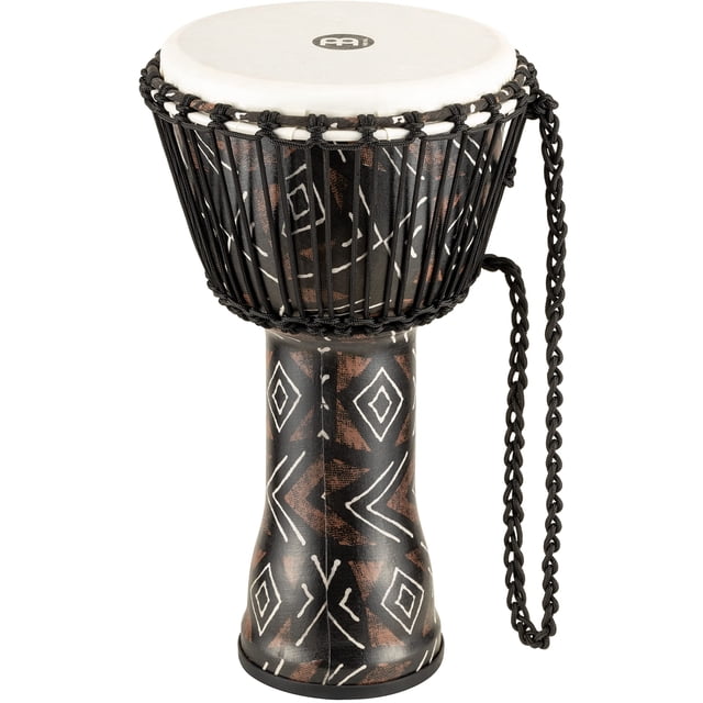 Meinl Percussion Series Travel Djembe Hand Drum Circle Instrument, Synthetic Shell and Head — NOT Made in China — African Mali Weave Rope Tuning, 2-Year Warranty (PADJ6-M-F)