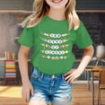 thumbnail image 2 of Icvfdpl Hauts Athlétiques pour Filles, T-Shirt à Manches Courtes Col Rond Imprimé Doux 4-5 Ans, 2 of 4